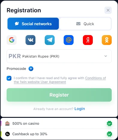 1win registration 1win registration